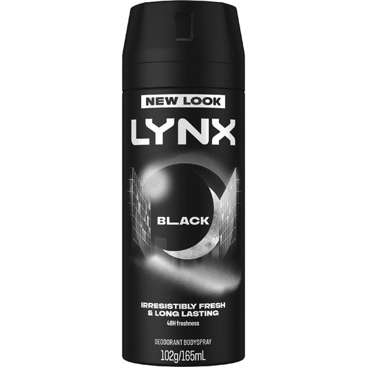 Lynx Deodorant Body Spray Black 48h 165ml