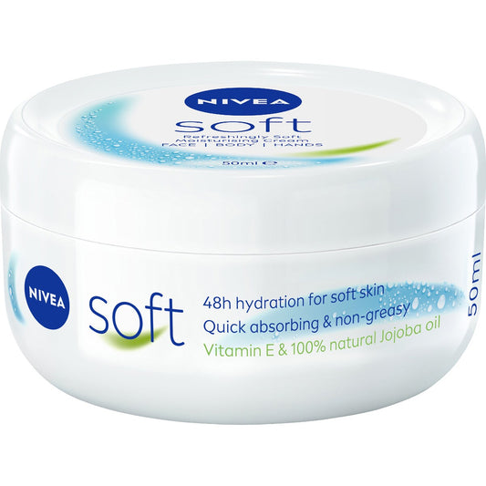 Nivea Soft Moisturiser For Face And Body Mini Tub 50ml