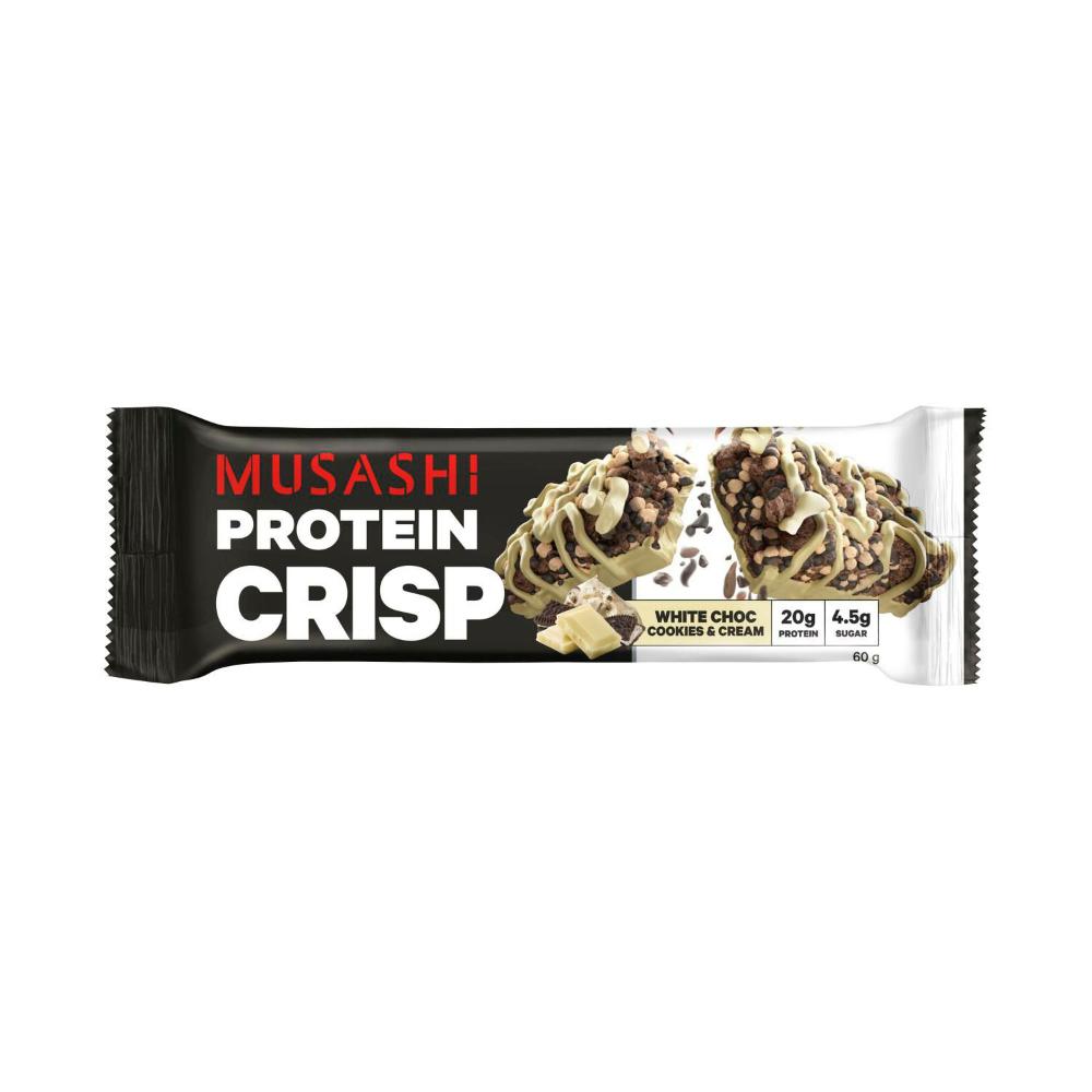 Musashi Protein Crisp Bar White Chocolate Cookies & Cream - 60g
