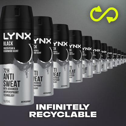 Lynx Antiperspirant Aerosol Black 165 Ml
