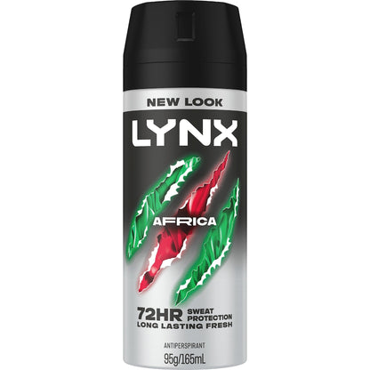 Lynx 72hr Deodorant Body Spray Africa 165ml