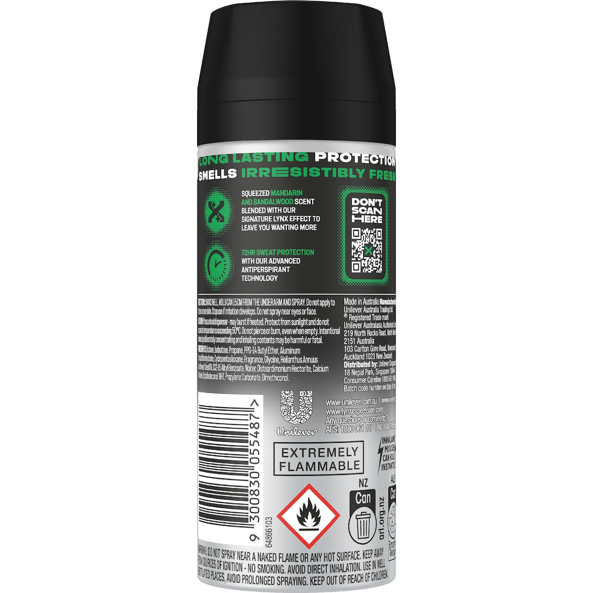 Lynx 72hr Deodorant Body Spray Africa 165ml