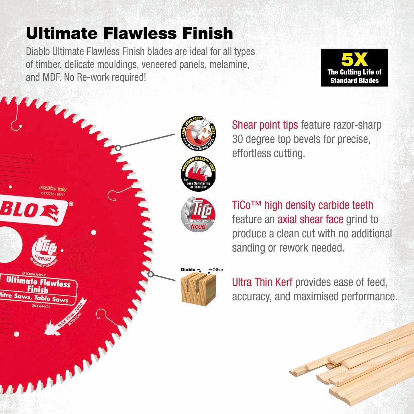 Diablo Circular Saw Blade - 254mm - 90T