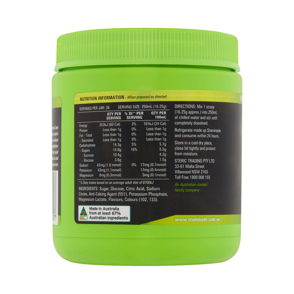 Staminade Lemon Lime Fusion Powder - 585g