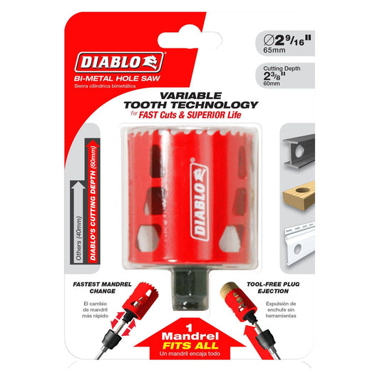 Diablo Bi Metal Hole Saw - 65mm