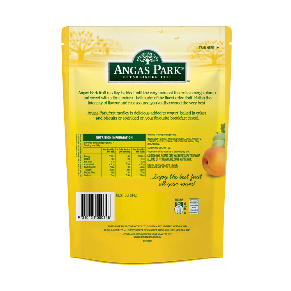 Angas Park Fruit Medley Dried - 375g