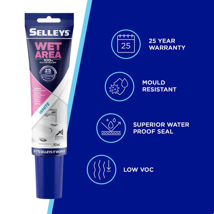 Selleys Wet Area Sealant - 90ml - White