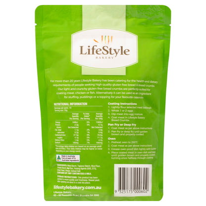 Lifestyle Bakery Bread Crumbs Gluten Free - 350g
