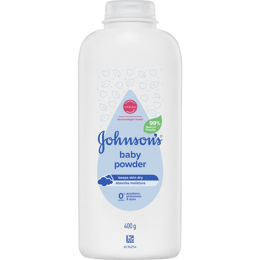 Johnsons Baby Pure Cornstarch Moisture Absorbing Baby Powder 400g