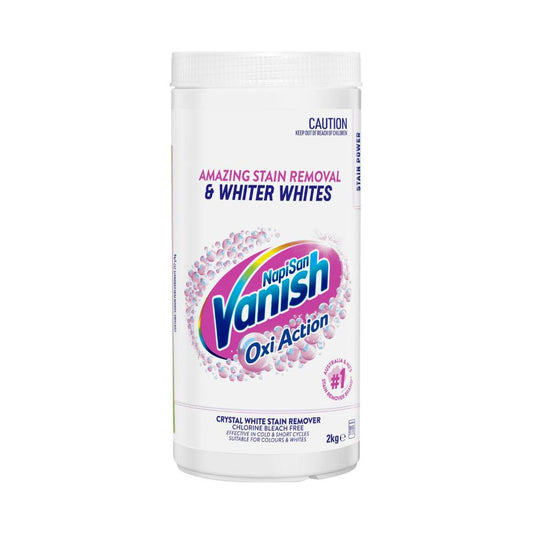 Vanish Napisan Oxi Crystal White Fabric Stain Remover Powder - 2kg