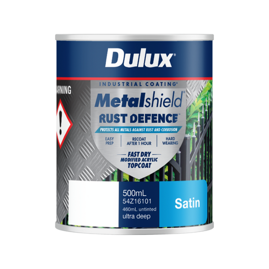 Dulux Metalshield Defence Satin - 500ml - Ultra Deep Base