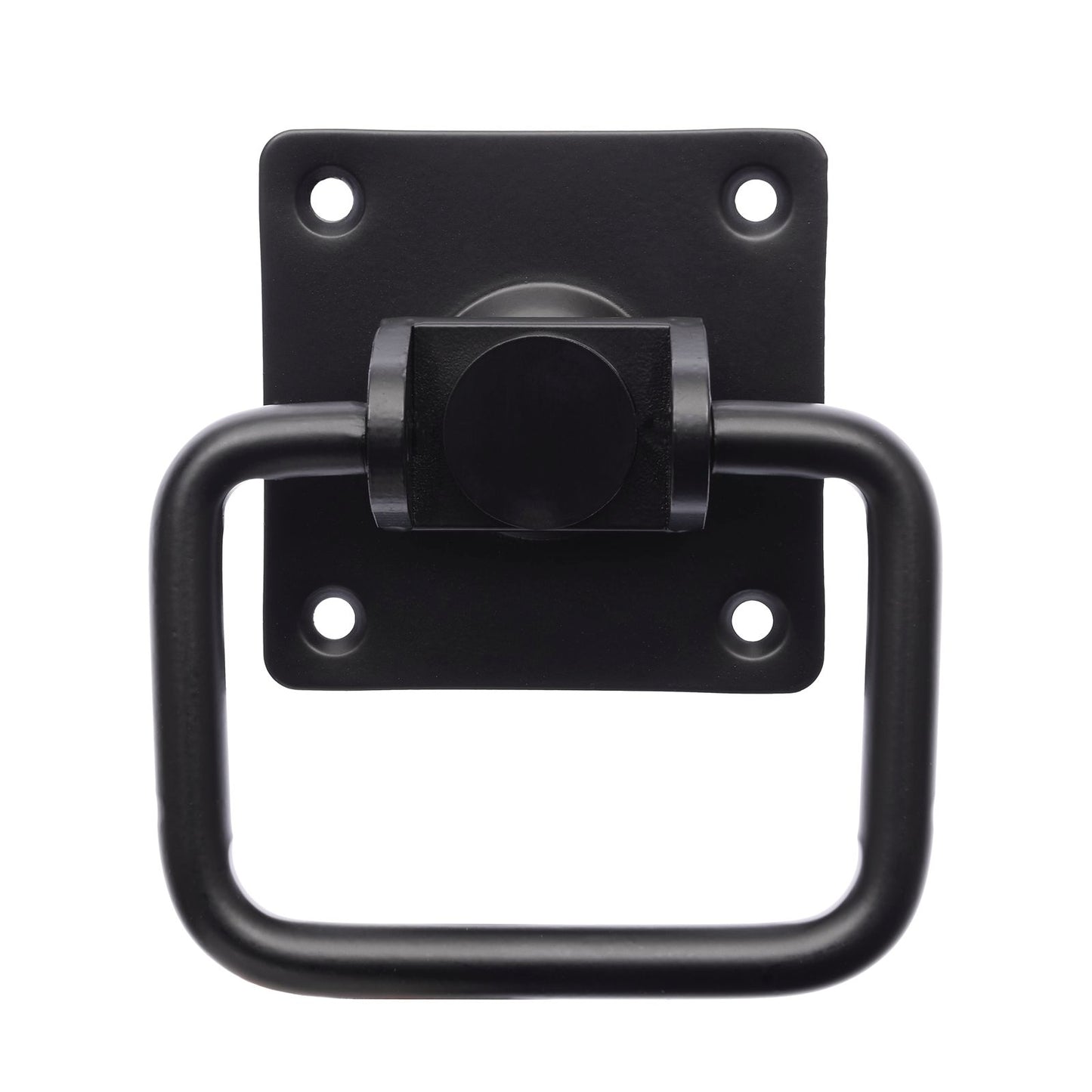 Zenith Matte Black Gate Ring Pull Handle - 108 x 32 x 115mm