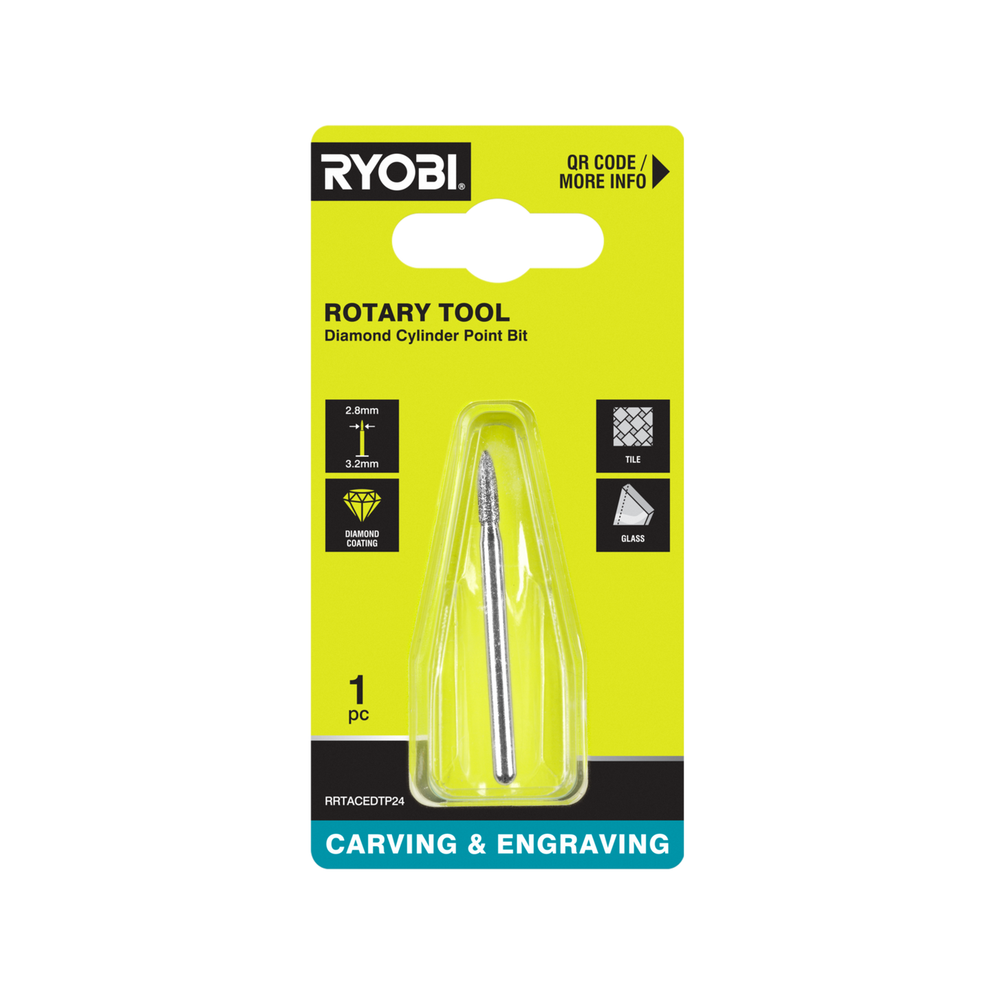 Ryobi Rotary Spear Engraving Burr - 2.8mm