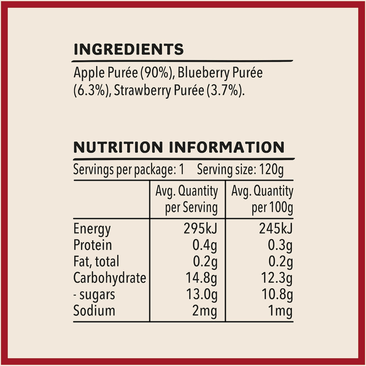 Heinz Baby Food Apple Blueberry & Strawberry 8+ Months 120g
