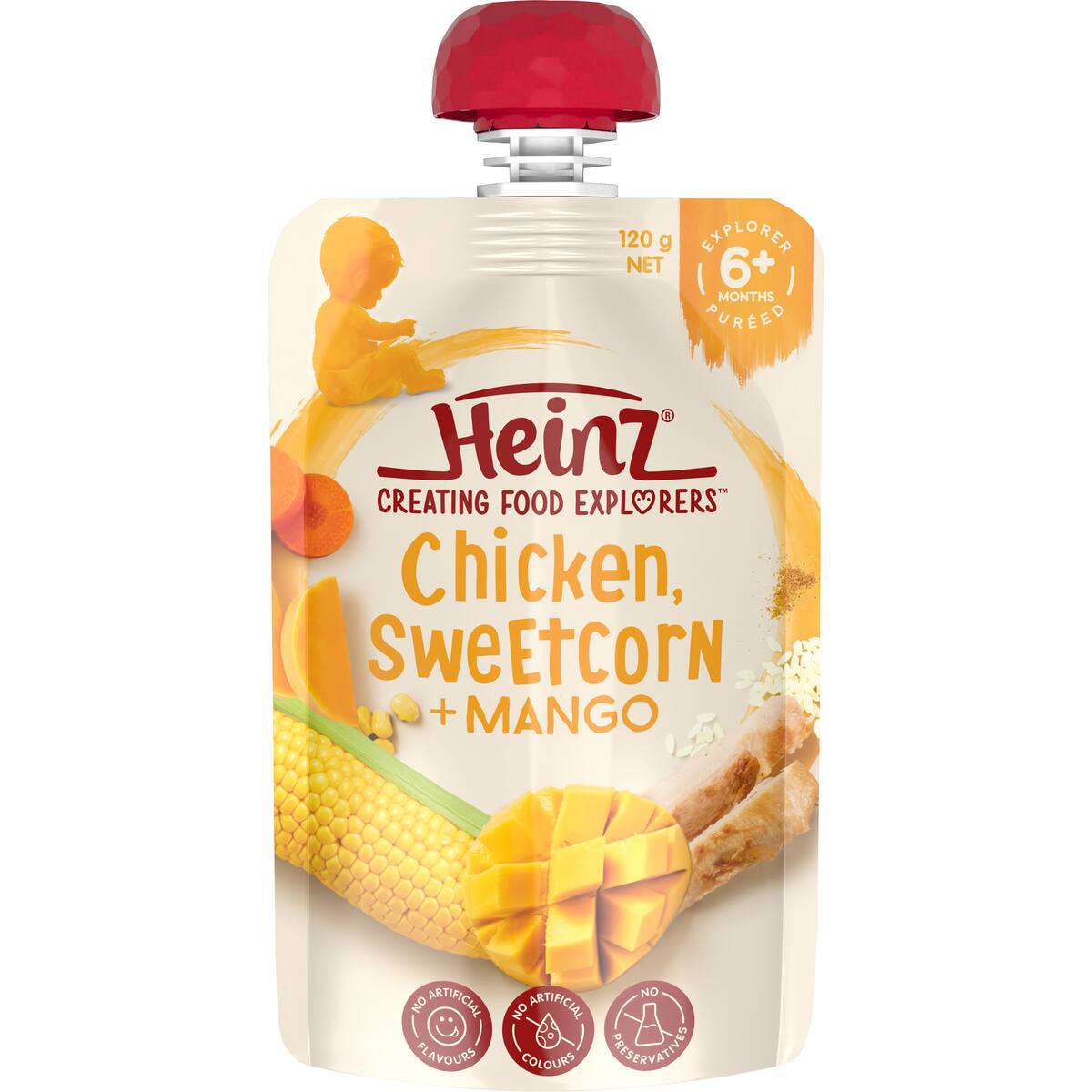 Heinz Baby Food Chicken Sweetcorn & Mango 6+ Months 120g