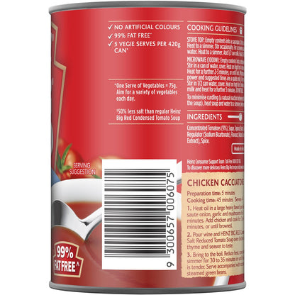 Heinz Big Red Salt Reduced Condensed Tomato Soup 420g