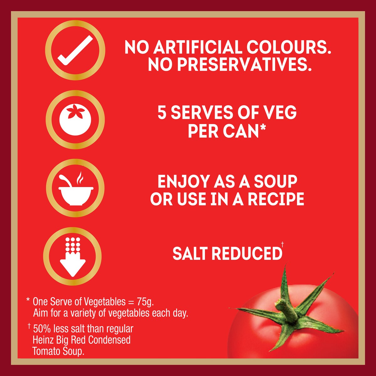 Heinz Big Red Salt Reduced Condensed Tomato Soup 420g