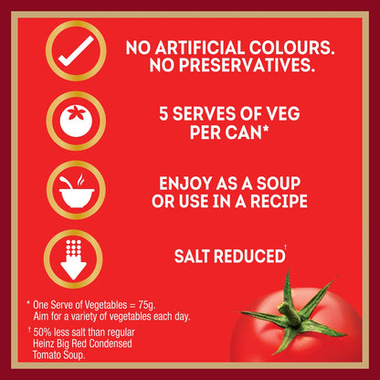 Heinz Big Red Salt Reduced Condensed Tomato Soup 420g