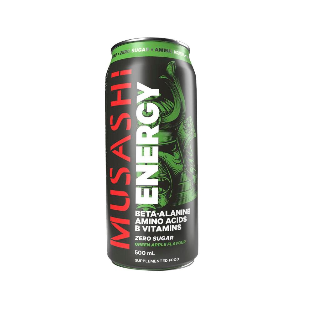 Musashi Energy Drink Green Apple - 500mL