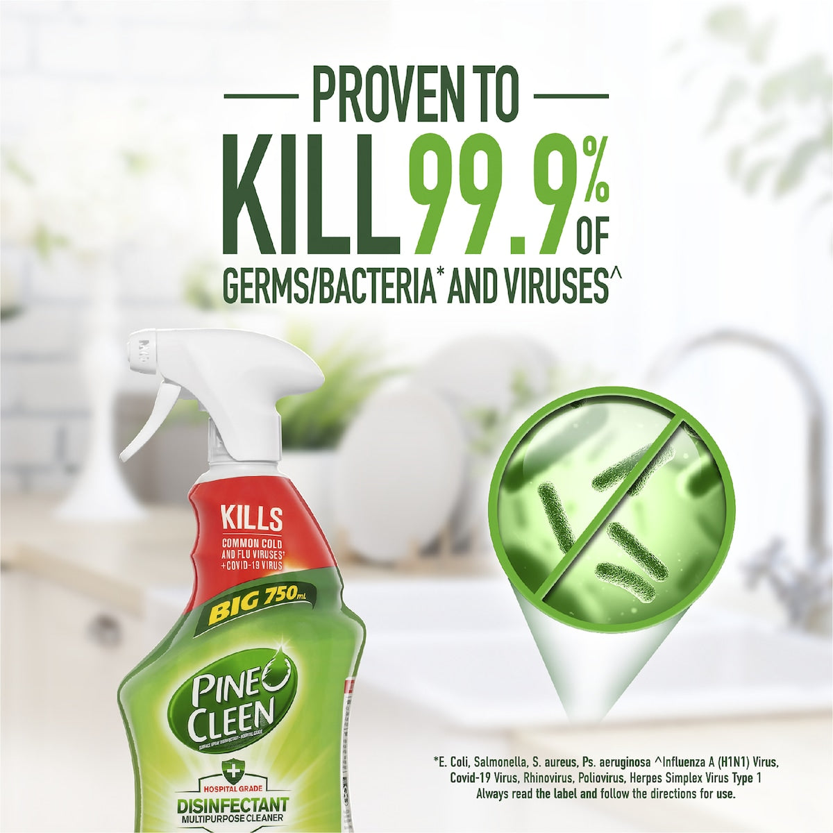 Pine O Cleen Crisp Apple Disinfectant Cleaning Spray 750ml