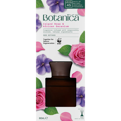 Botanica Island Rose & African Geranium Reed Diffuser 80ml