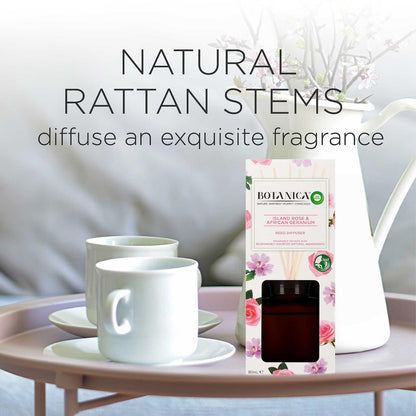 Botanica Island Rose & African Geranium Reed Diffuser 80ml