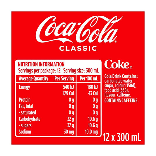 Coca-Cola assic Soft Drink Multipack Mini Bottles 12x300ml