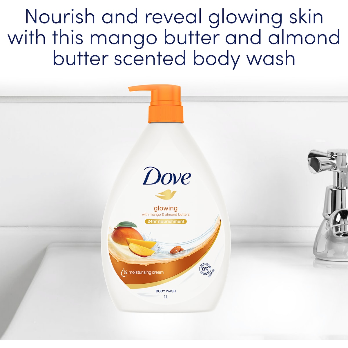 Dove Glowing Body Wash With Mango & Almond Butters 1l