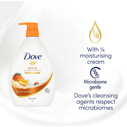 Dove Glowing Body Wash With Mango & Almond Butters 1l