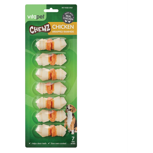 VitaPet Chewz Chicken Wrapped Rawhide Dog Treats 7 Pack