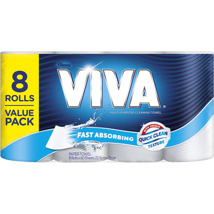 Viva White Paper Towel 8 X 60 Pack