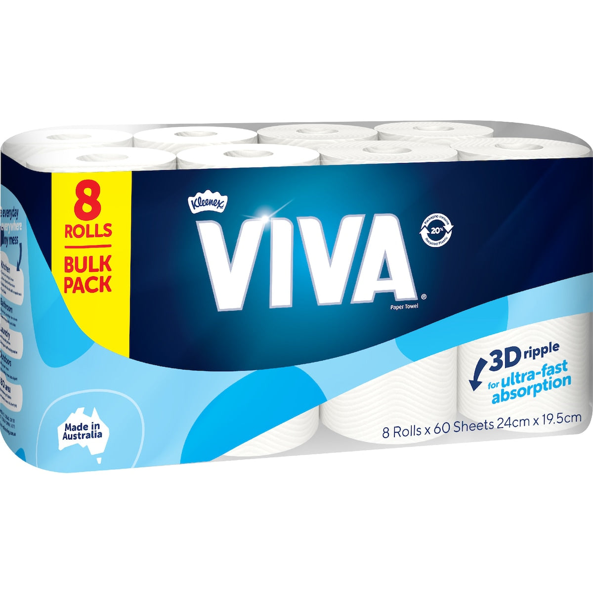 Viva White Paper Towel 8 X 60 Pack