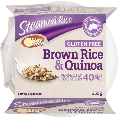 Sunrice Microwave Brown Rice & Quinoa Cups 125g X 2 Pack