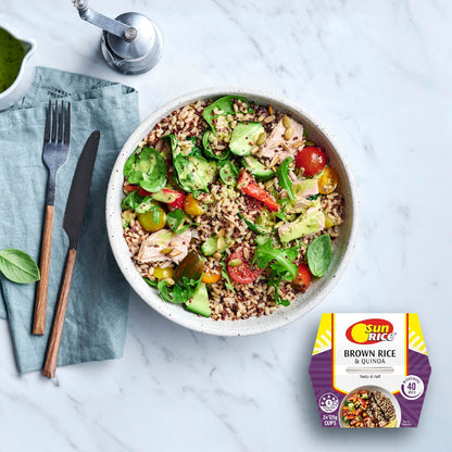 Sunrice Microwave Brown Rice & Quinoa Cups 125g X 2 Pack
