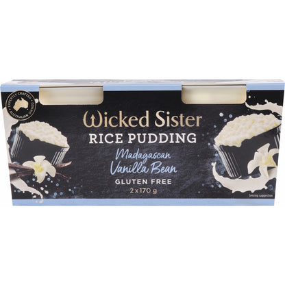 Wicked Sister Vanilla Bean Rice Pudding 2x170g