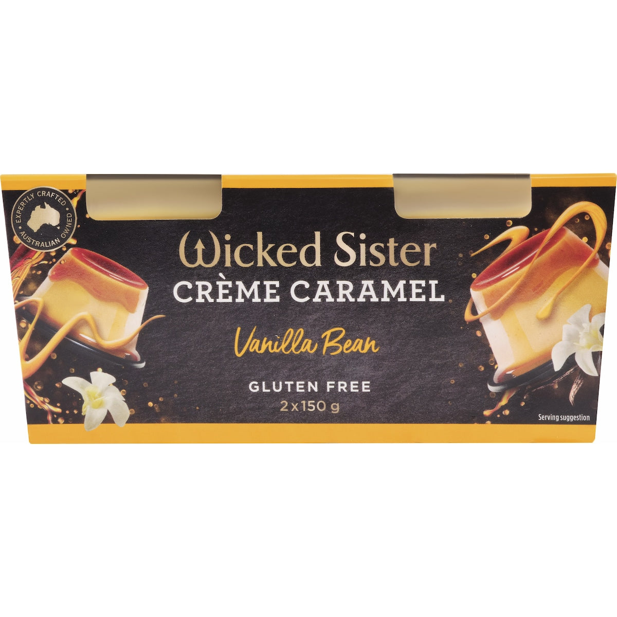 Wicked Sister Vanilla Bean Creme Caramel 150g X 2 Pack