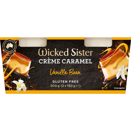 Wicked Sister Vanilla Bean Creme Caramel 150g X 2 Pack