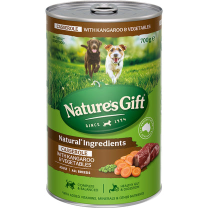 Natures Gift Adult Wet Dog Food Casserole With Kangaroo & Vegetables 700g