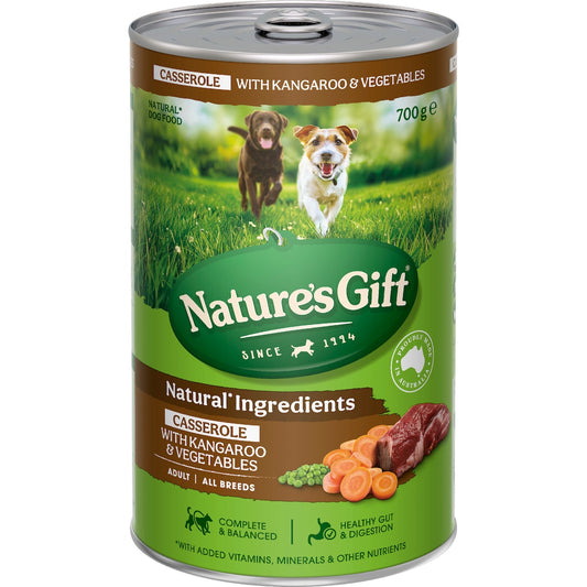 Natures Gift Adult Wet Dog Food Casserole With Kangaroo & Vegetables 700g