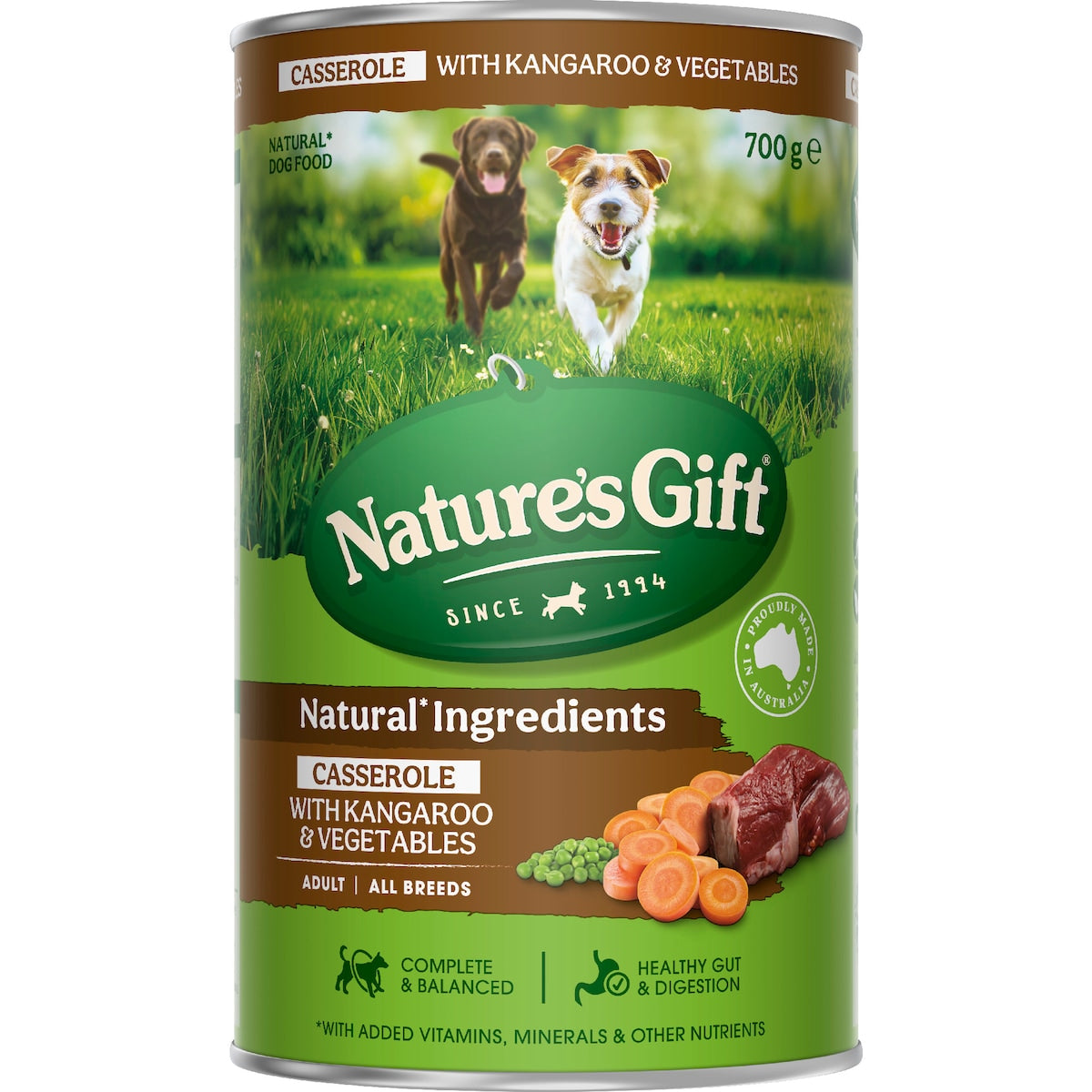 Natures Gift Adult Wet Dog Food Casserole With Kangaroo & Vegetables 700g