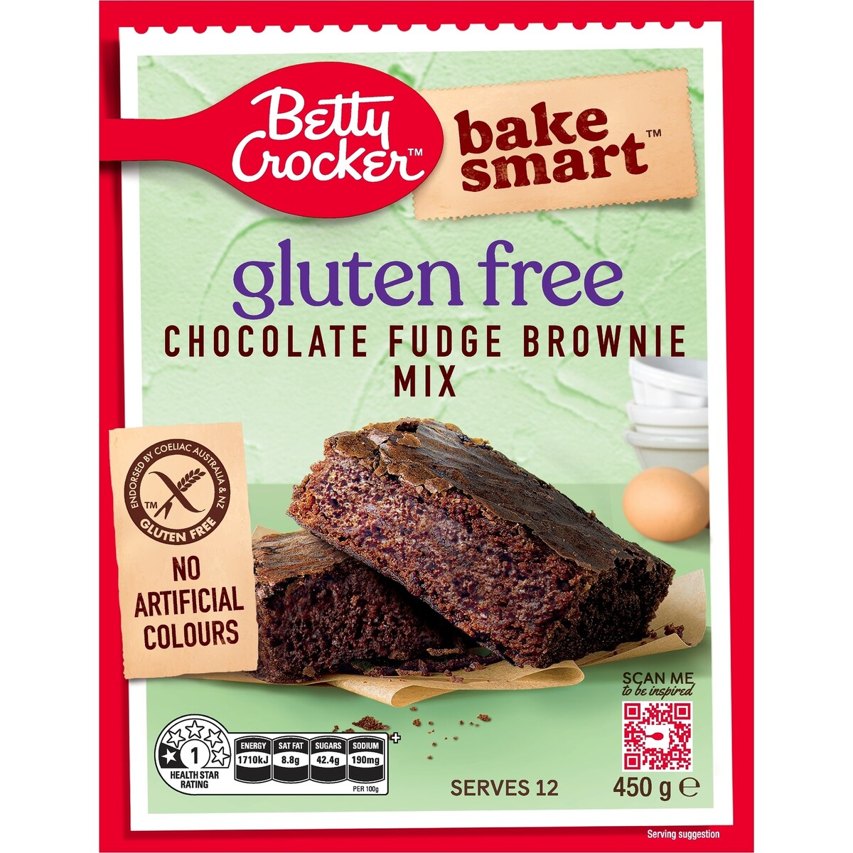 Betty Crocker Chocolate Fudge Gluten Free Brownie Mix 450g