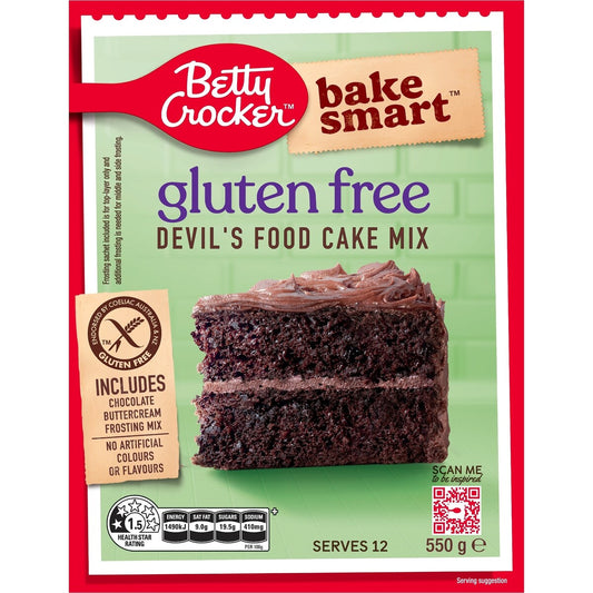 Betty Crocker Devils Food Gluten Free Cake Mix 550g