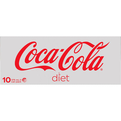 Coca - Cola Diet Soft Drink Multipack Cans 375ml X 10 Pack