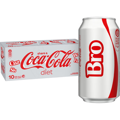 Coca-cola Diet Soft Drink Cans 375ml X 10 Pack