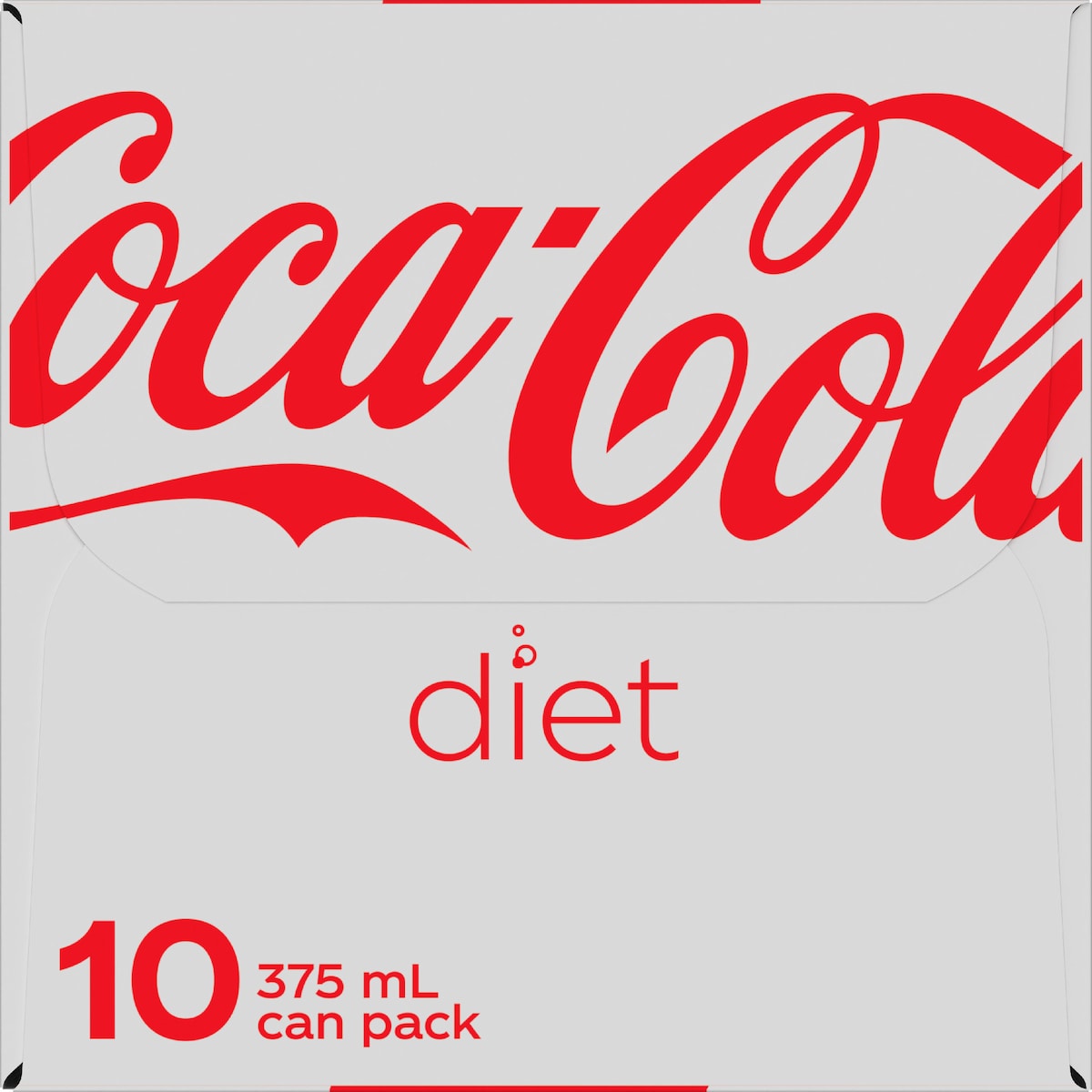 Coca-cola Diet Soft Drink Cans 375ml X 10 Pack