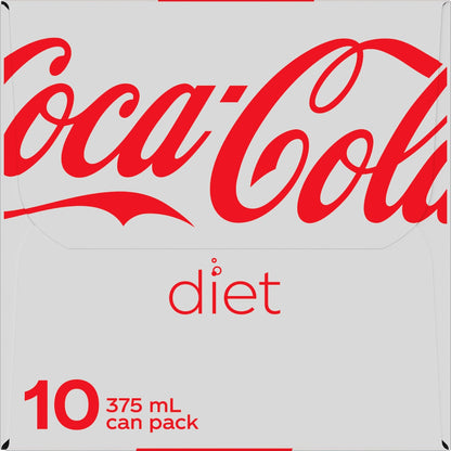 Coca-cola Diet Soft Drink Cans 375ml X 10 Pack