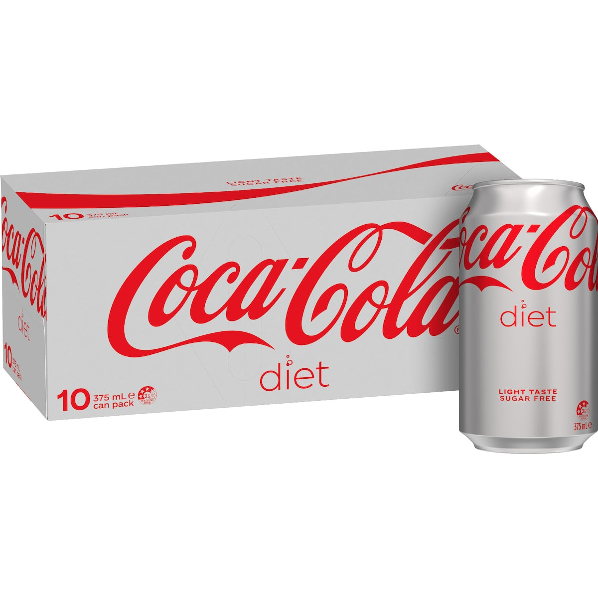 Coca-cola Diet Soft Drink Cans 375ml X 10 Pack