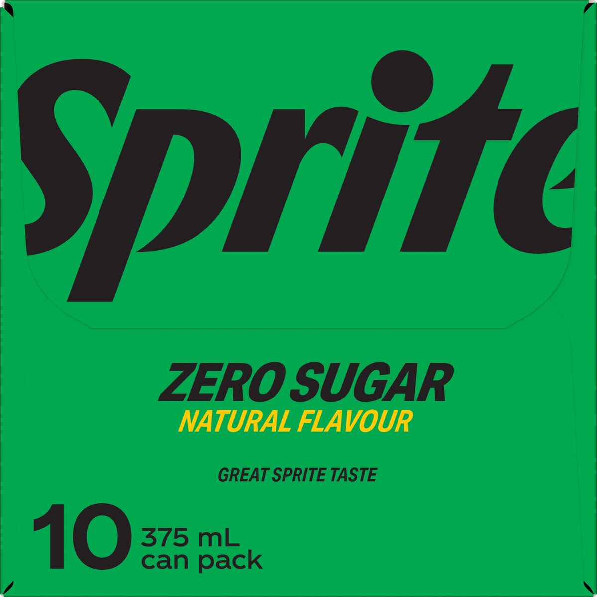 Sprite Zero Sugar Lemonade Soft Drink Multipack Cans 375ml x10 Pack