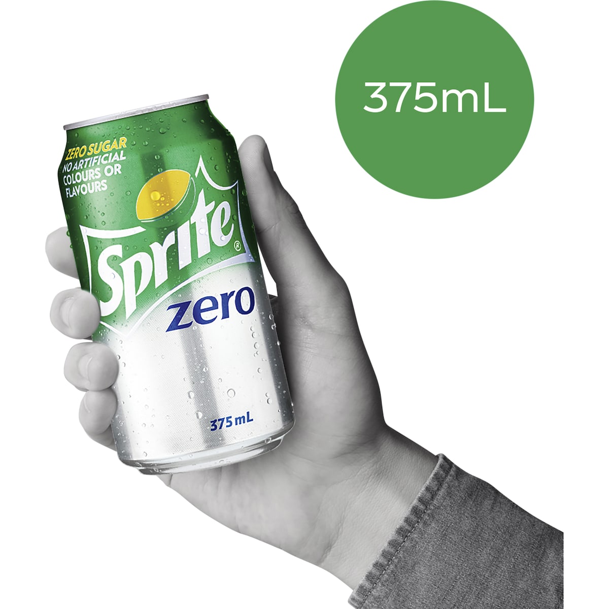 Sprite Zero Sugar Lemonade Soft Drink Cans 375ml X 10 Pack