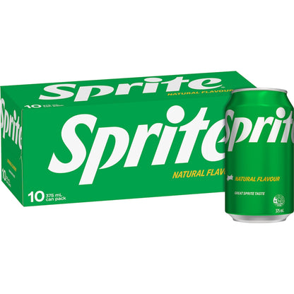 Sprite Lemonade Soft Drink Cans 375ml X 10 Pack